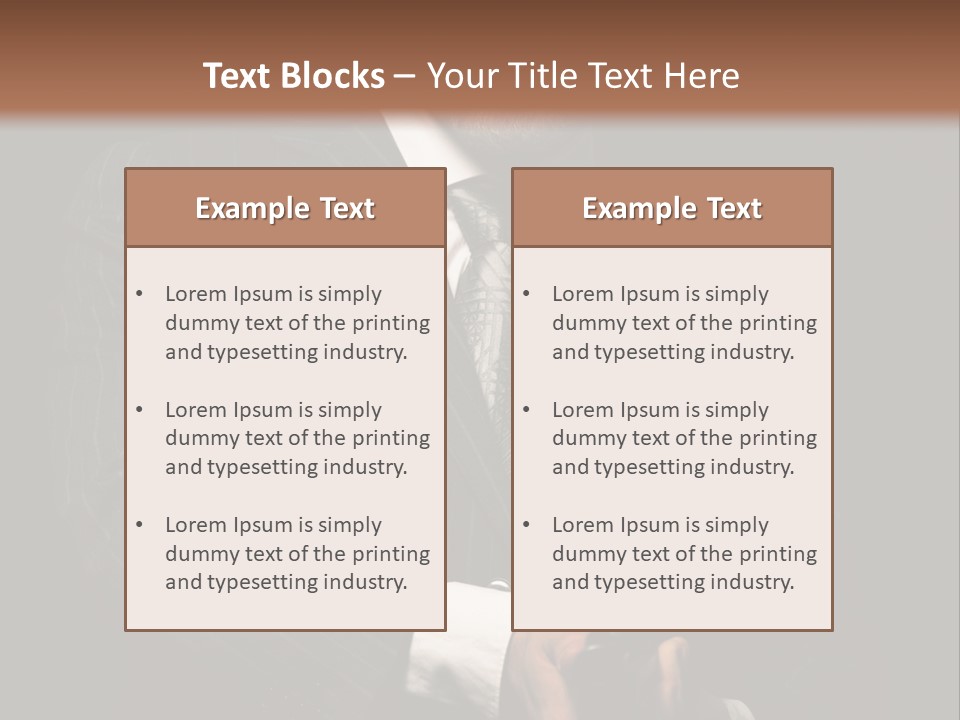 Suit Spy Black PowerPoint Template