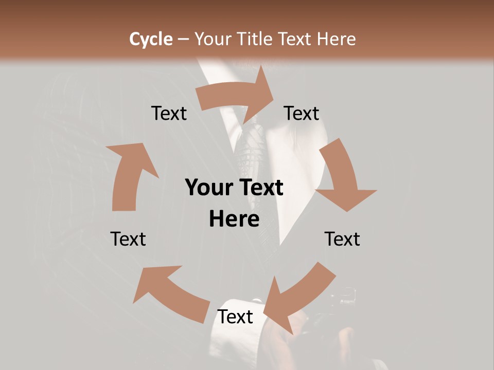 Suit Spy Black PowerPoint Template