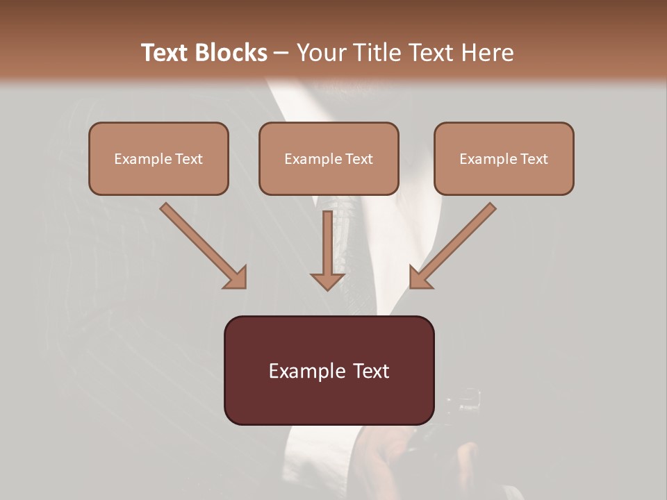 Suit Spy Black PowerPoint Template