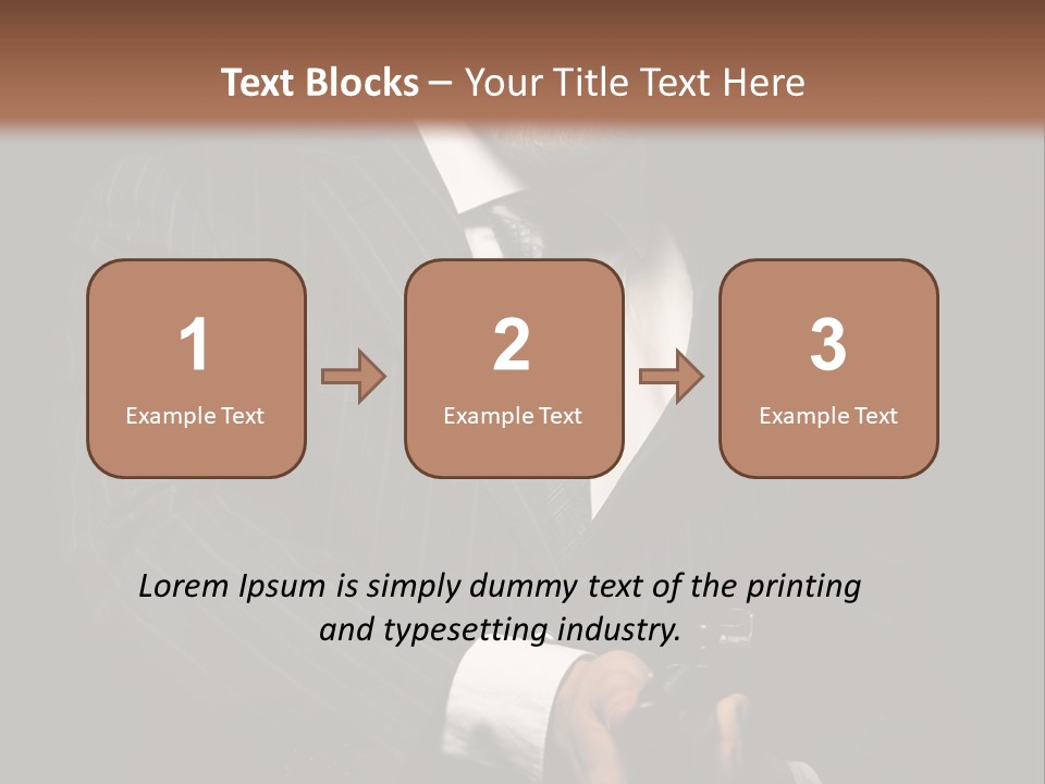 Suit Spy Black PowerPoint Template