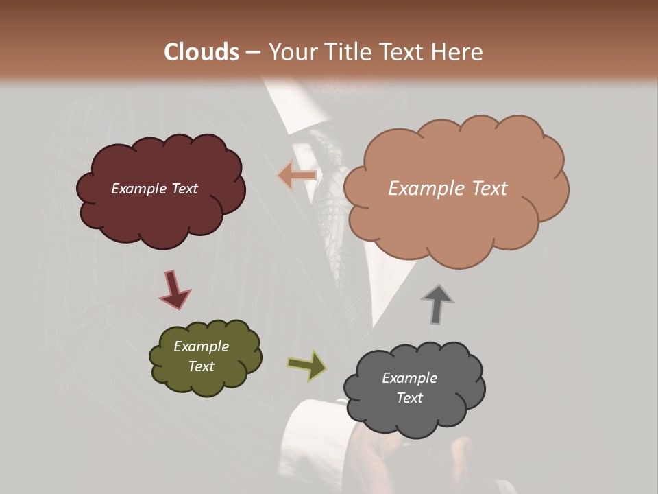 Suit Spy Black PowerPoint Template