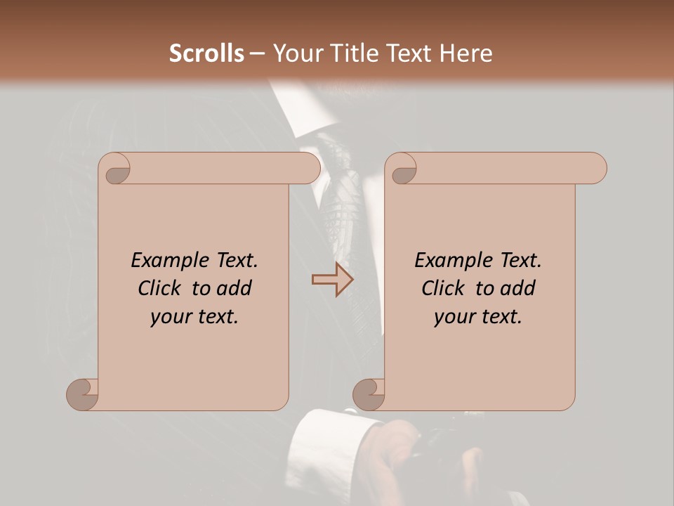 Suit Spy Black PowerPoint Template