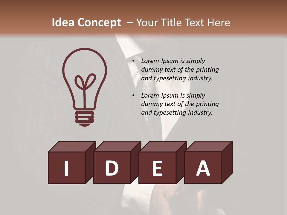 Suit Spy Black PowerPoint Template