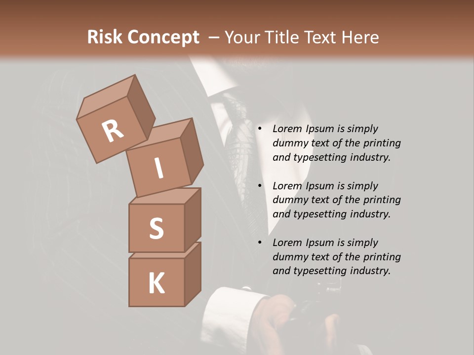 Suit Spy Black PowerPoint Template