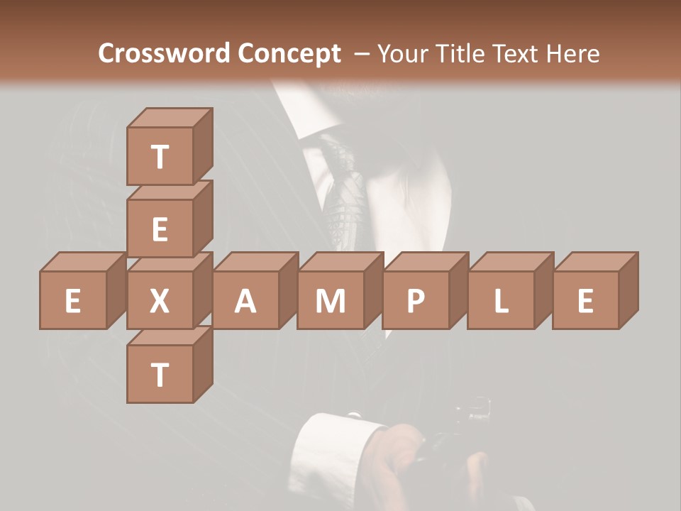 Suit Spy Black PowerPoint Template