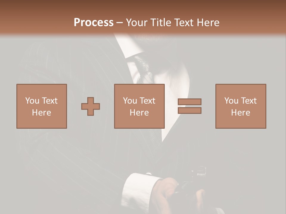 Suit Spy Black PowerPoint Template