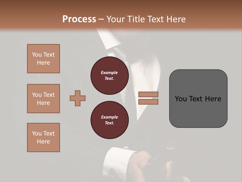 Suit Spy Black PowerPoint Template