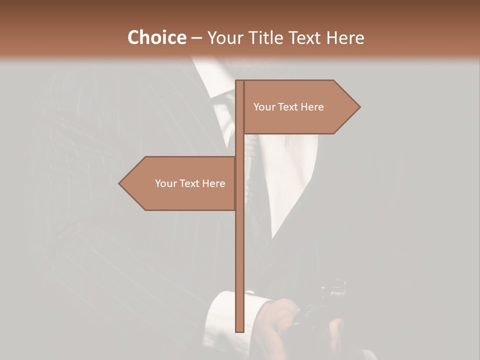 Suit Spy Black PowerPoint Template