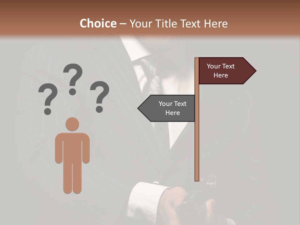 Suit Spy Black PowerPoint Template