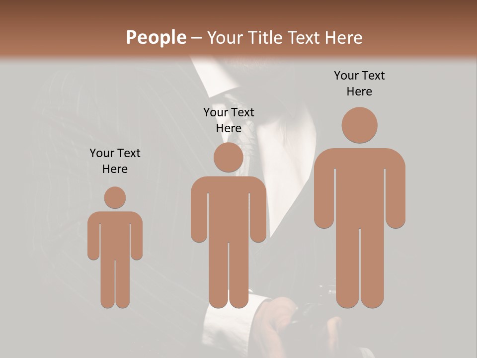 Suit Spy Black PowerPoint Template