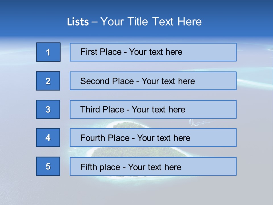 Blue Water Exotic PowerPoint Template