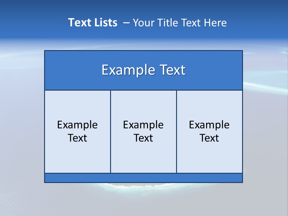 Blue Water Exotic PowerPoint Template