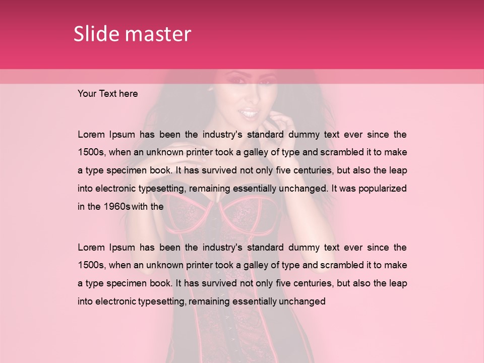 Underwear Figure Caucasian PowerPoint Template