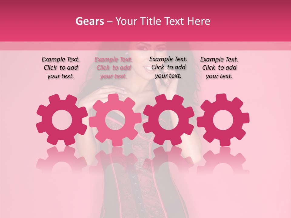 Underwear Figure Caucasian PowerPoint Template