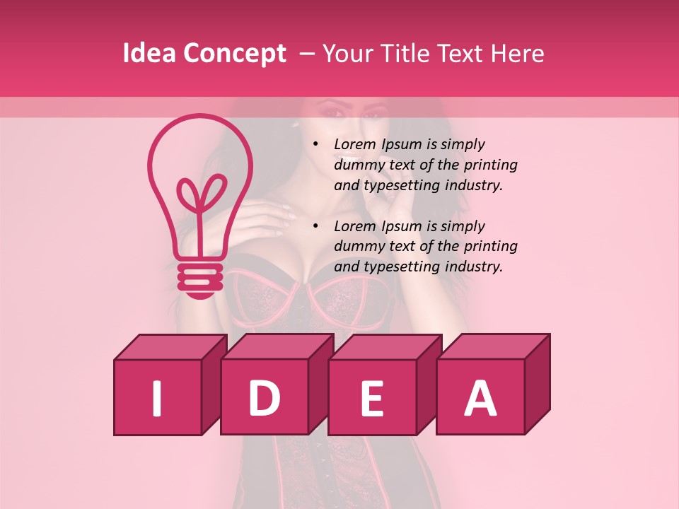 Underwear Figure Caucasian PowerPoint Template