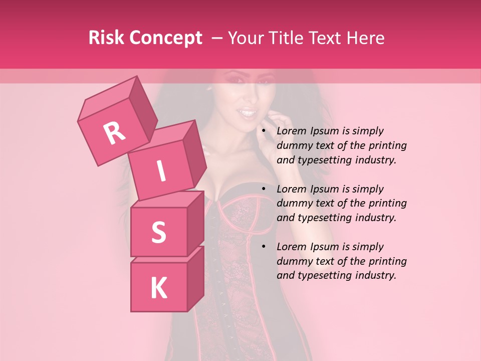 Underwear Figure Caucasian PowerPoint Template