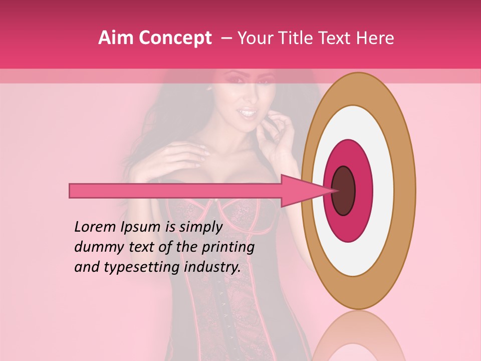 Underwear Figure Caucasian PowerPoint Template