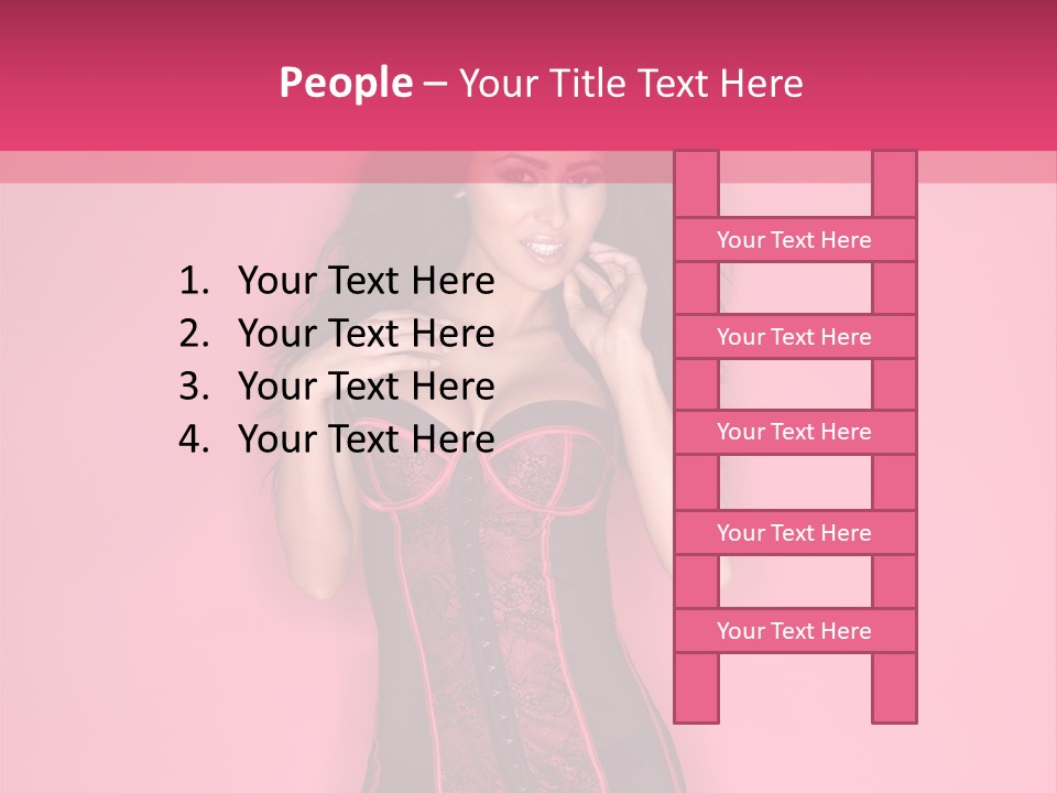 Underwear Figure Caucasian PowerPoint Template