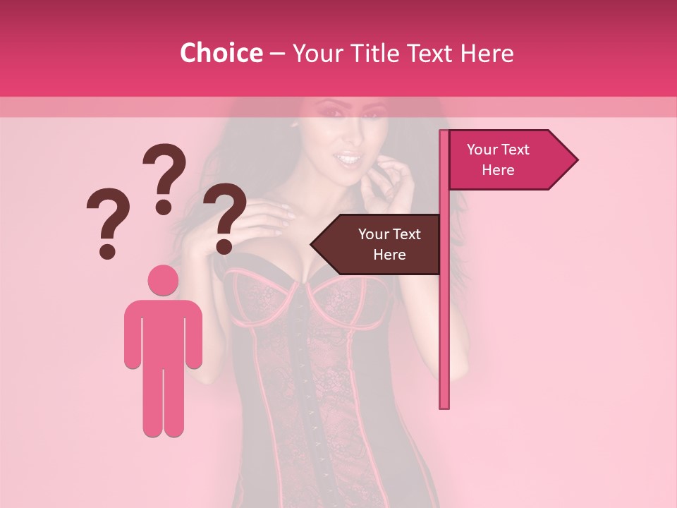 Underwear Figure Caucasian PowerPoint Template