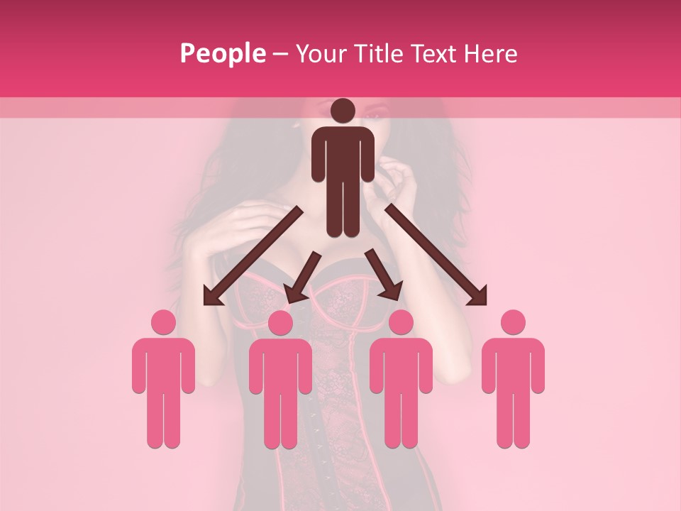 Underwear Figure Caucasian PowerPoint Template