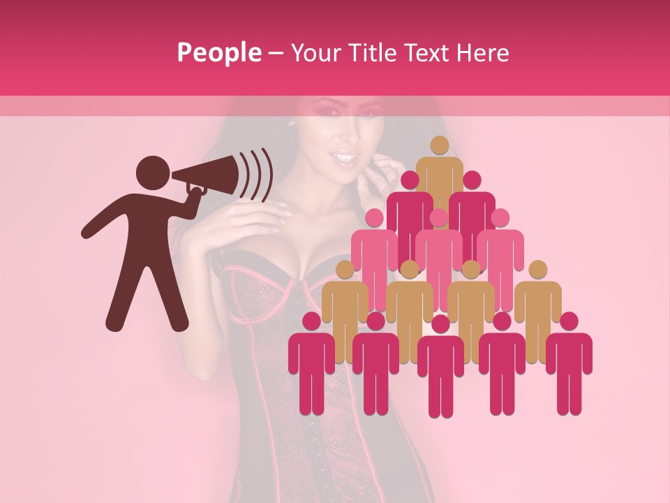 Underwear Figure Caucasian PowerPoint Template