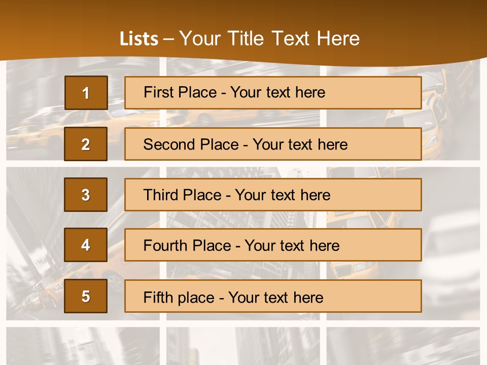 Manhattan Unis Symbole PowerPoint Template