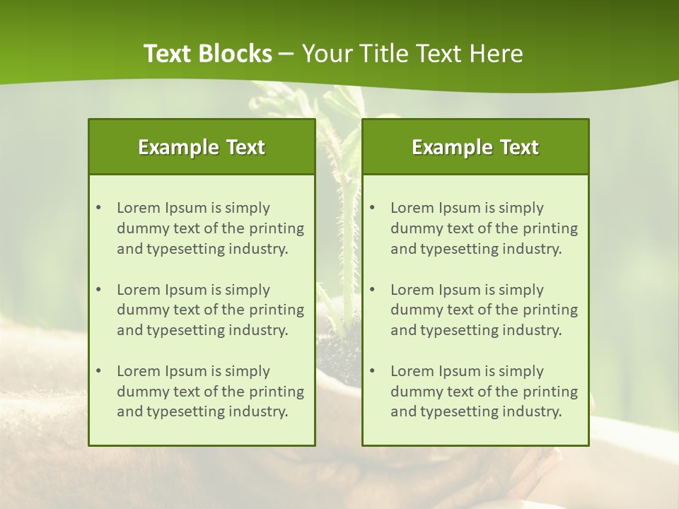 Spring Close Up Blur PowerPoint Template