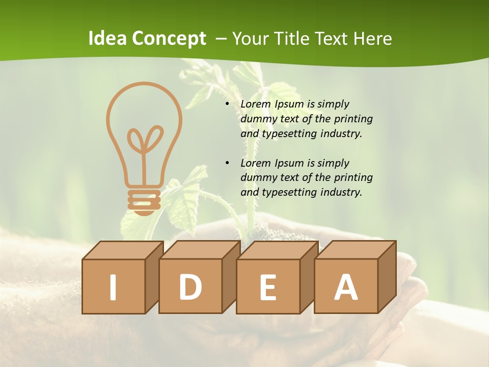 Spring Close Up Blur PowerPoint Template