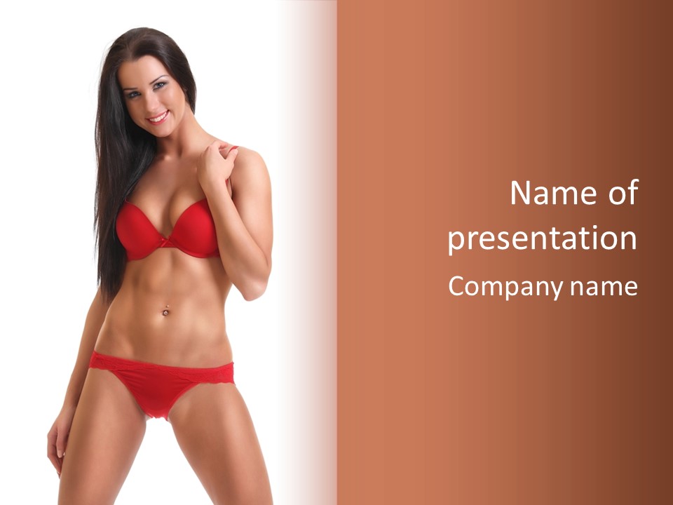 Figure Skinny Red PowerPoint Template