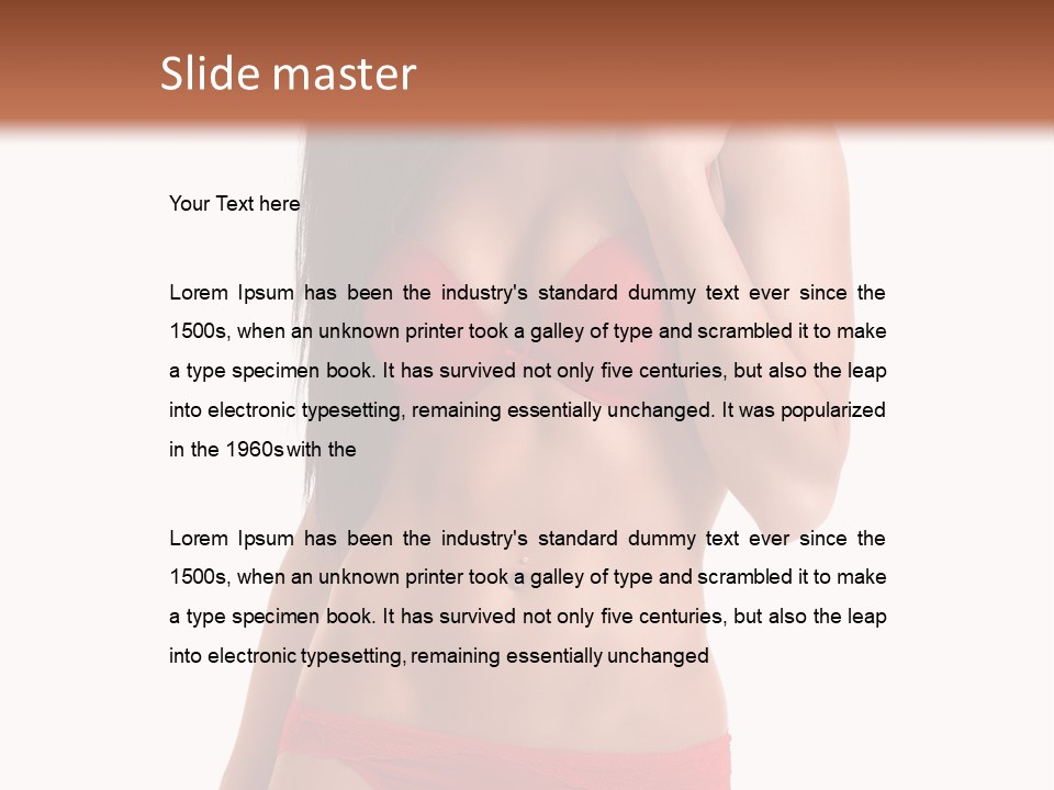 Figure Skinny Red PowerPoint Template
