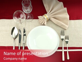 Bright Food Plate PowerPoint Template