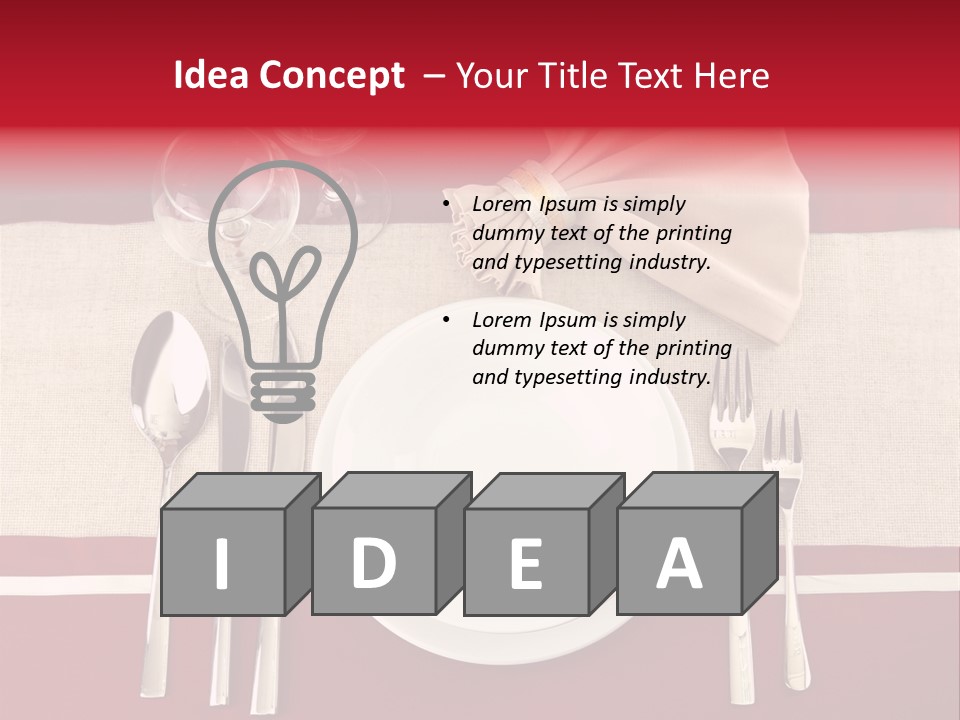 Bright Food Plate PowerPoint Template