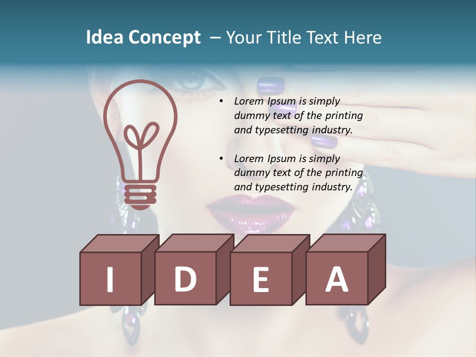 Portrait Nail Polish Gloss PowerPoint Template