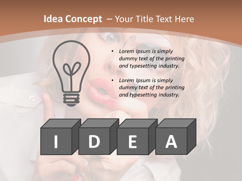 Woman Behold One PowerPoint Template