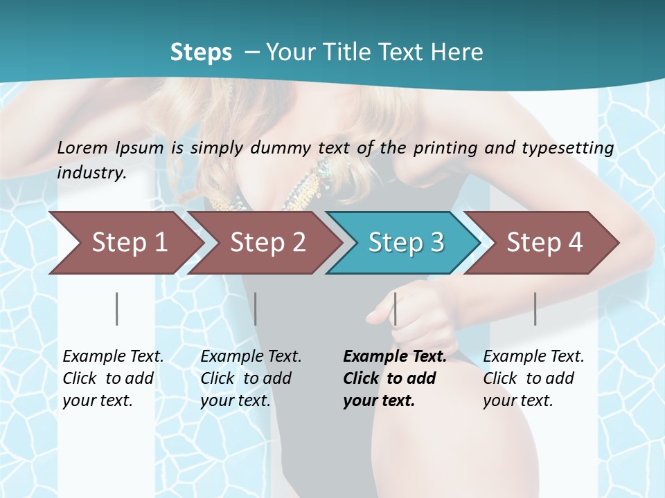 Body Woman Model PowerPoint Template