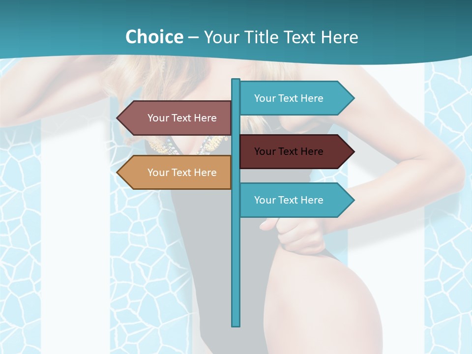 Body Woman Model PowerPoint Template
