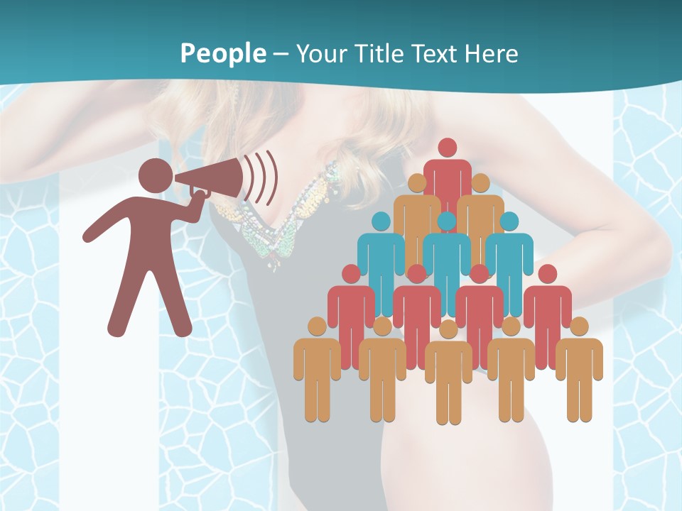 Body Woman Model PowerPoint Template