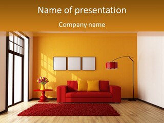 Horizontal Comfort Wall PowerPoint Template