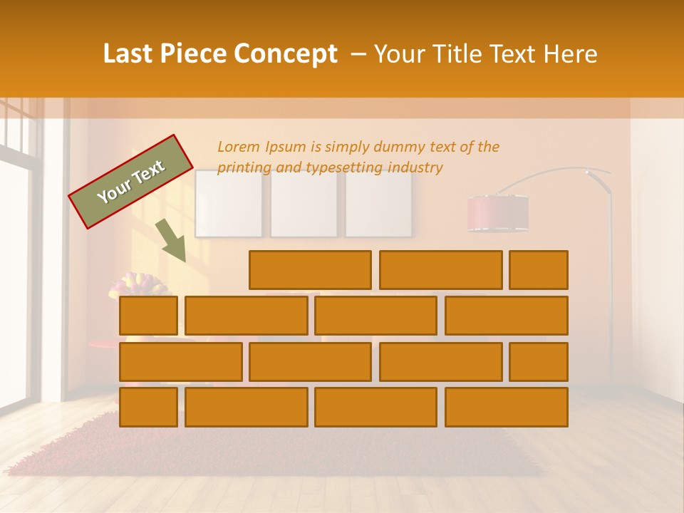 Horizontal Comfort Wall PowerPoint Template