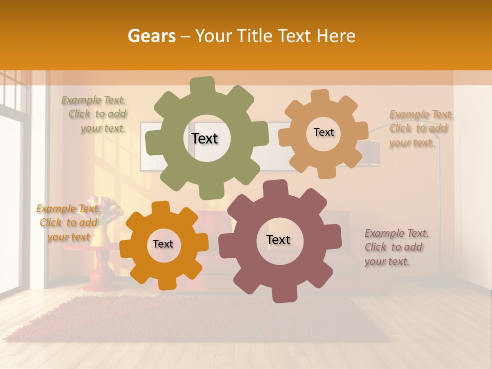 Horizontal Comfort Wall PowerPoint Template