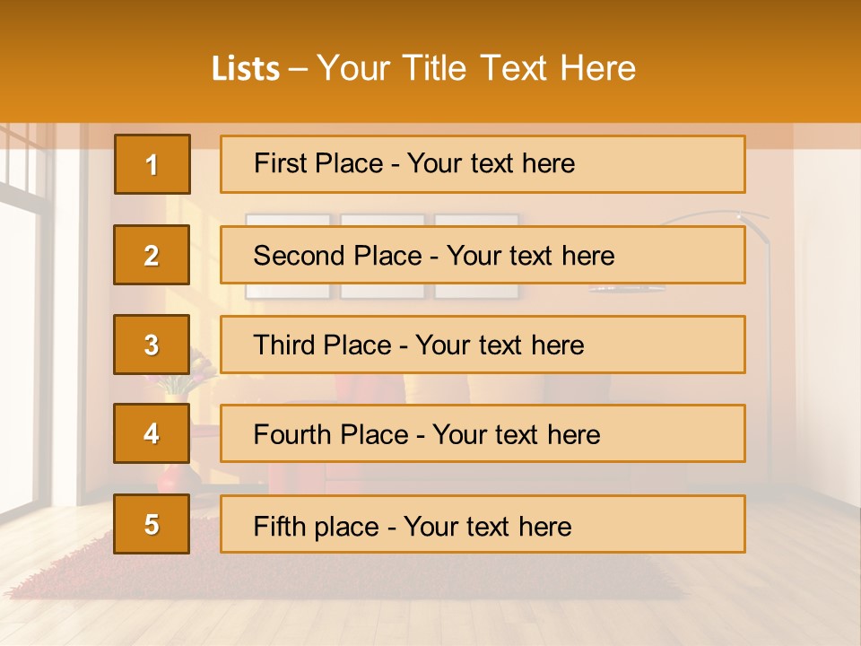 Horizontal Comfort Wall PowerPoint Template