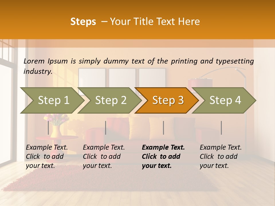Horizontal Comfort Wall PowerPoint Template