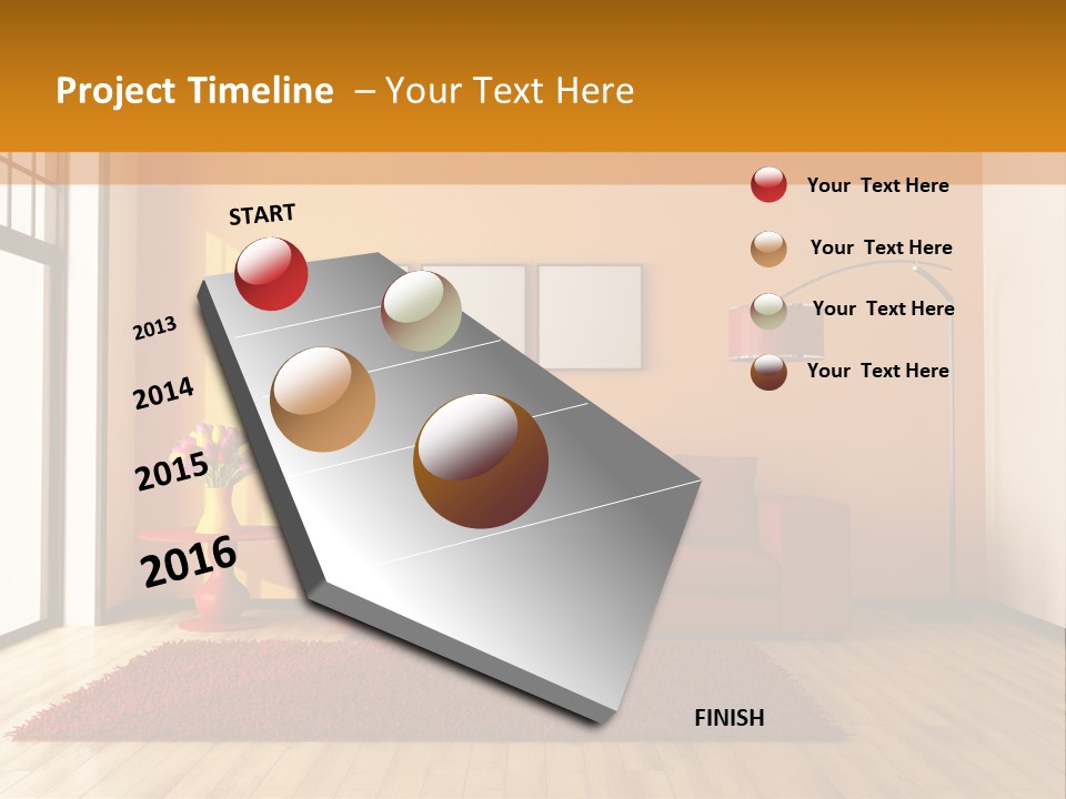 Horizontal Comfort Wall PowerPoint Template