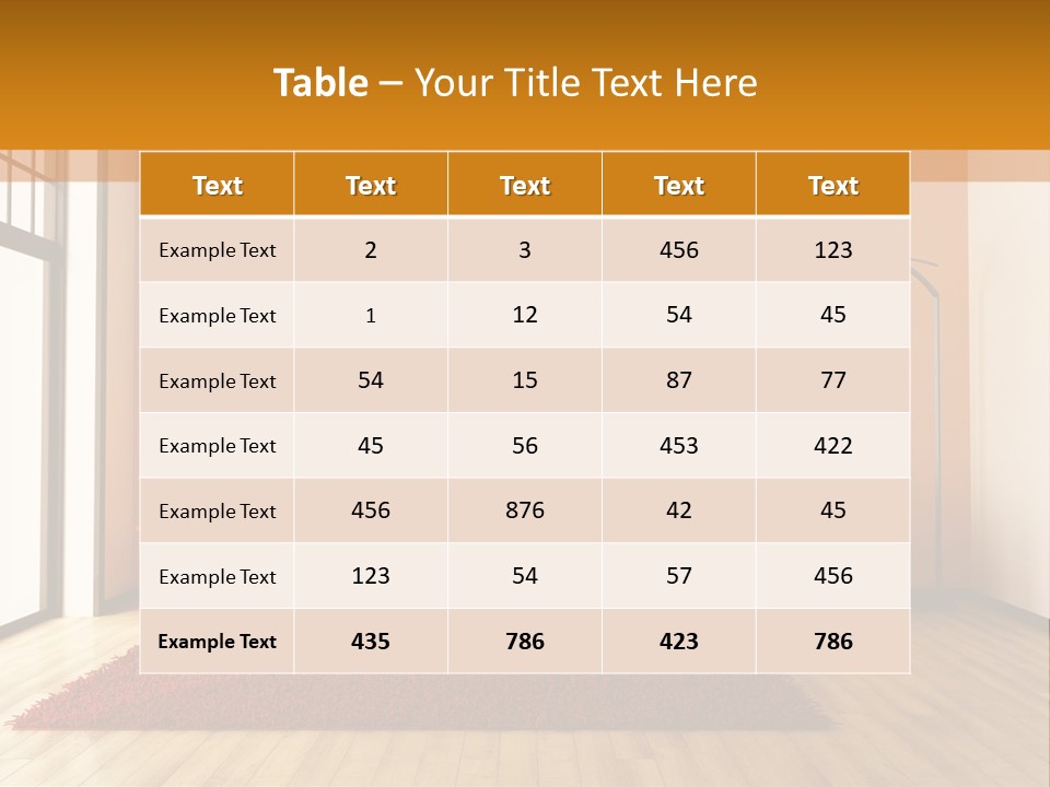 Horizontal Comfort Wall PowerPoint Template