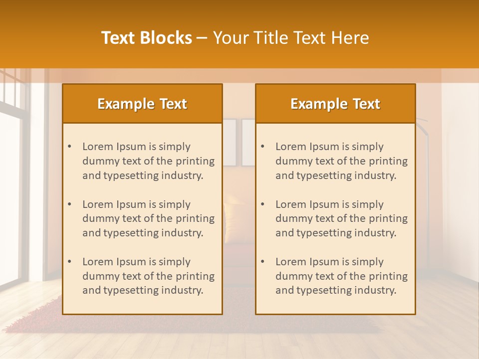 Horizontal Comfort Wall PowerPoint Template