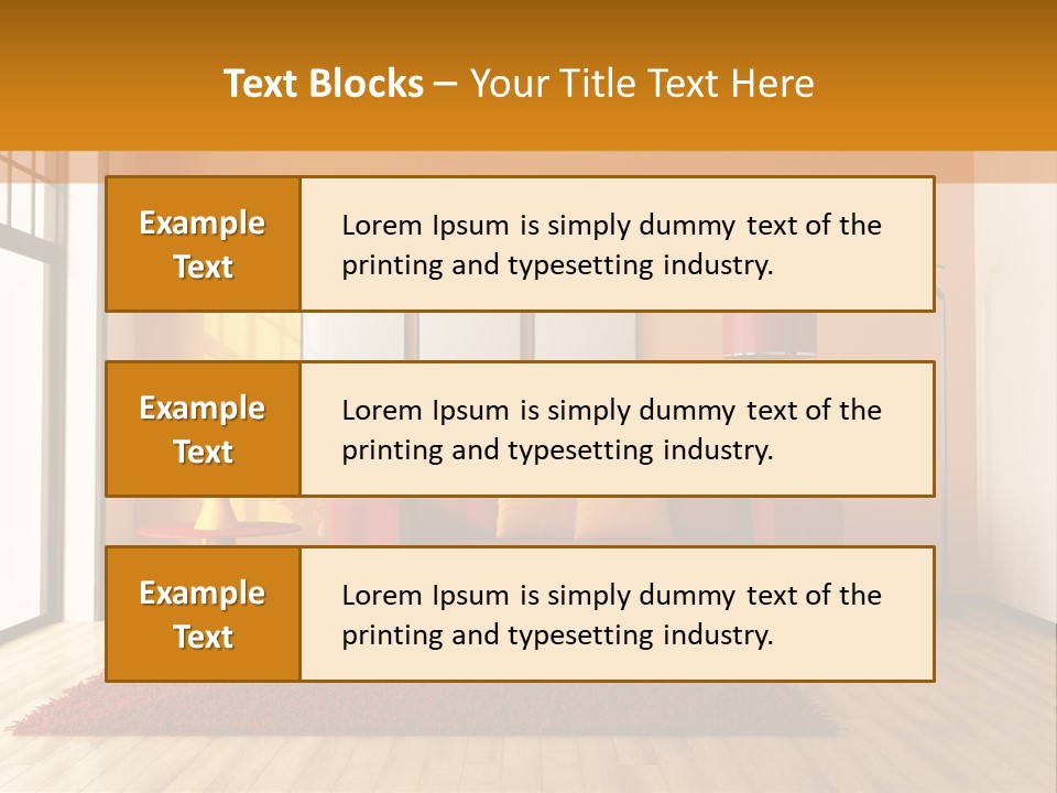 Horizontal Comfort Wall PowerPoint Template