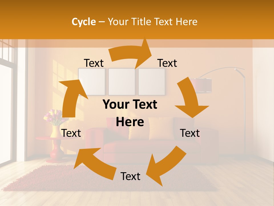 Horizontal Comfort Wall PowerPoint Template