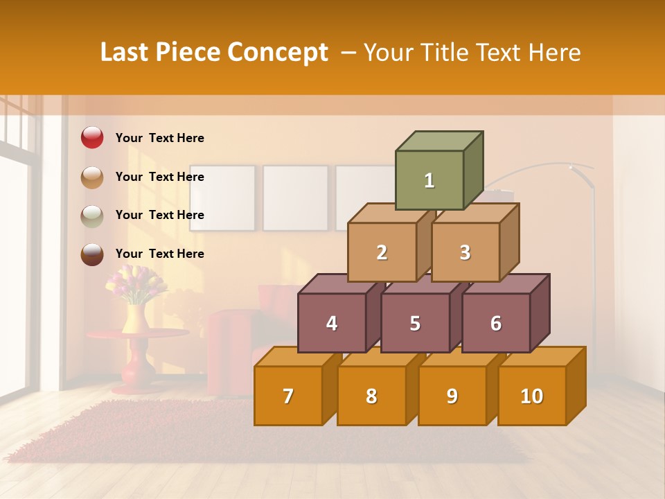 Horizontal Comfort Wall PowerPoint Template