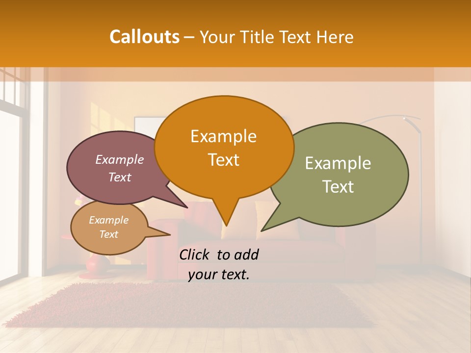 Horizontal Comfort Wall PowerPoint Template