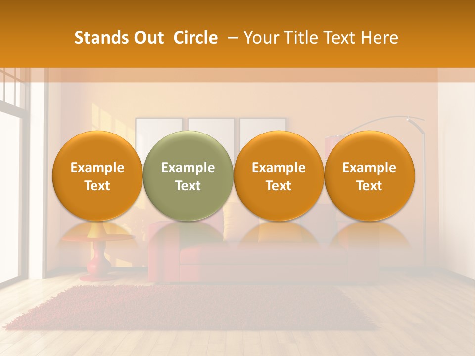 Horizontal Comfort Wall PowerPoint Template